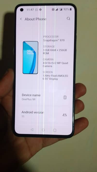 One Plus 9R dual sim 12/256 Just Lines sealed set vip set
