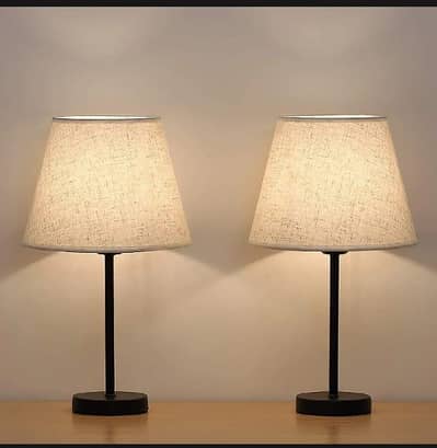 Compact Modern Table Lamp Pair, Nightstand Lights (bulb not included)*