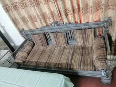 wooden sofa