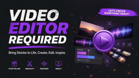 Office Based Video Editors Required