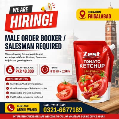 order booker. Sales man.