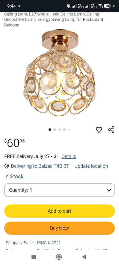 selling and Wall light