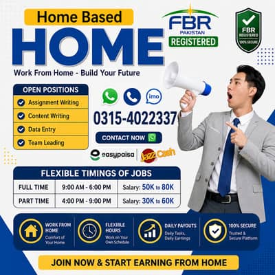 Online Jobs, Assignment Writing, Data Entry, Typing job, Part Time