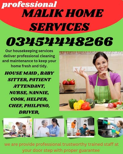 PROFESSIONAL MAID BABY SITTER PATIENT ATTENDENT COOK HELPER CHEF