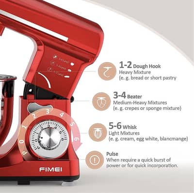 FIMEI Stand Dough mixer (red color)