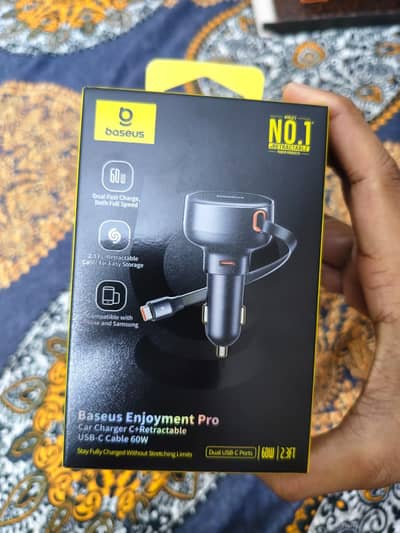 Baseus Enjoyment Pro Car Charger 60W – Brand New, Sealed