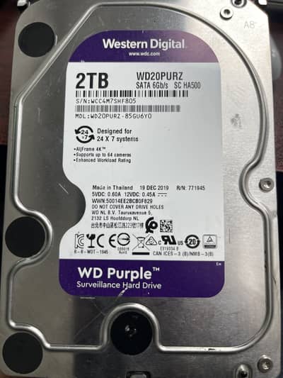 Surveillance hardrive Western digital