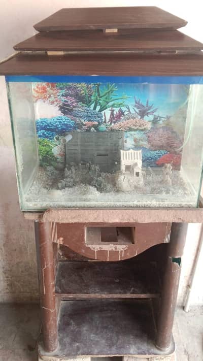 fish aqorium used but condition good for glass