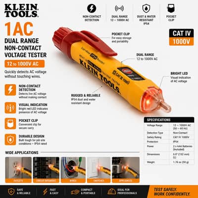 Contact Voltage Tester 12 to 1000V AC price in pakistan KLEIN 1AC