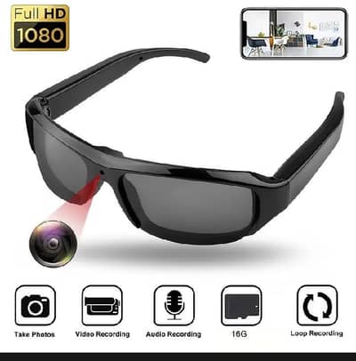 Ai 1080p video recorder glasses with 75° angle view