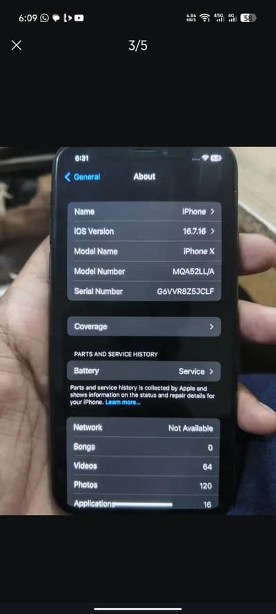 Apple iPhone X need argent sell