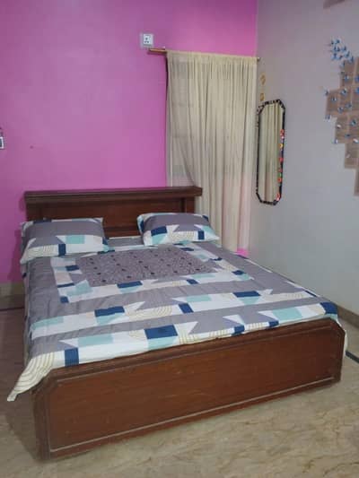 wooden bed