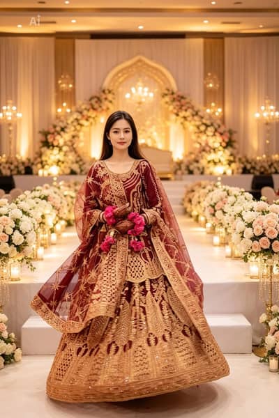 Bridal dress with jewellery and free cancan