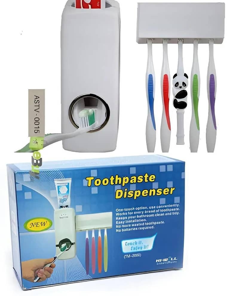 Automatic Toothpaste despenser With 5 Toothpaste Brush Holder 1