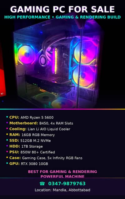 Powerful Gaming & Rendering PC | RTX 3080 | Ryzen 5 5600