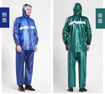 PVC imported Rubber Coated Rain Suit Available