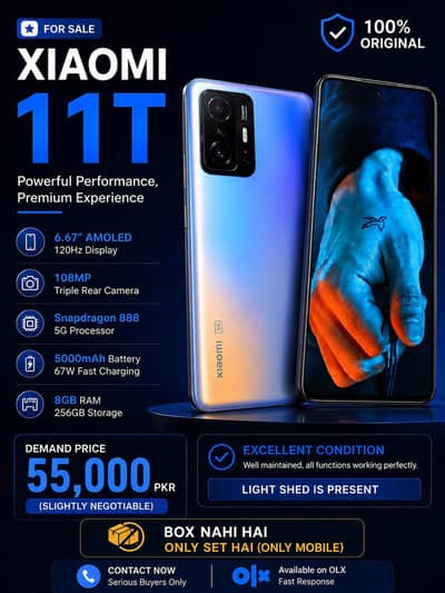 Xiaomi 11T – 8GB RAM | 256GB Storage (Only Set)