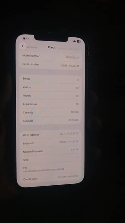 I phone 12 pro max 128 gb factory non pta