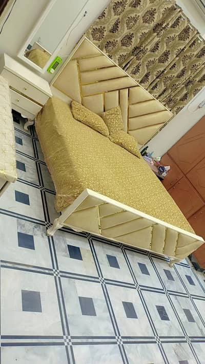Complete set Double bed side table dressing