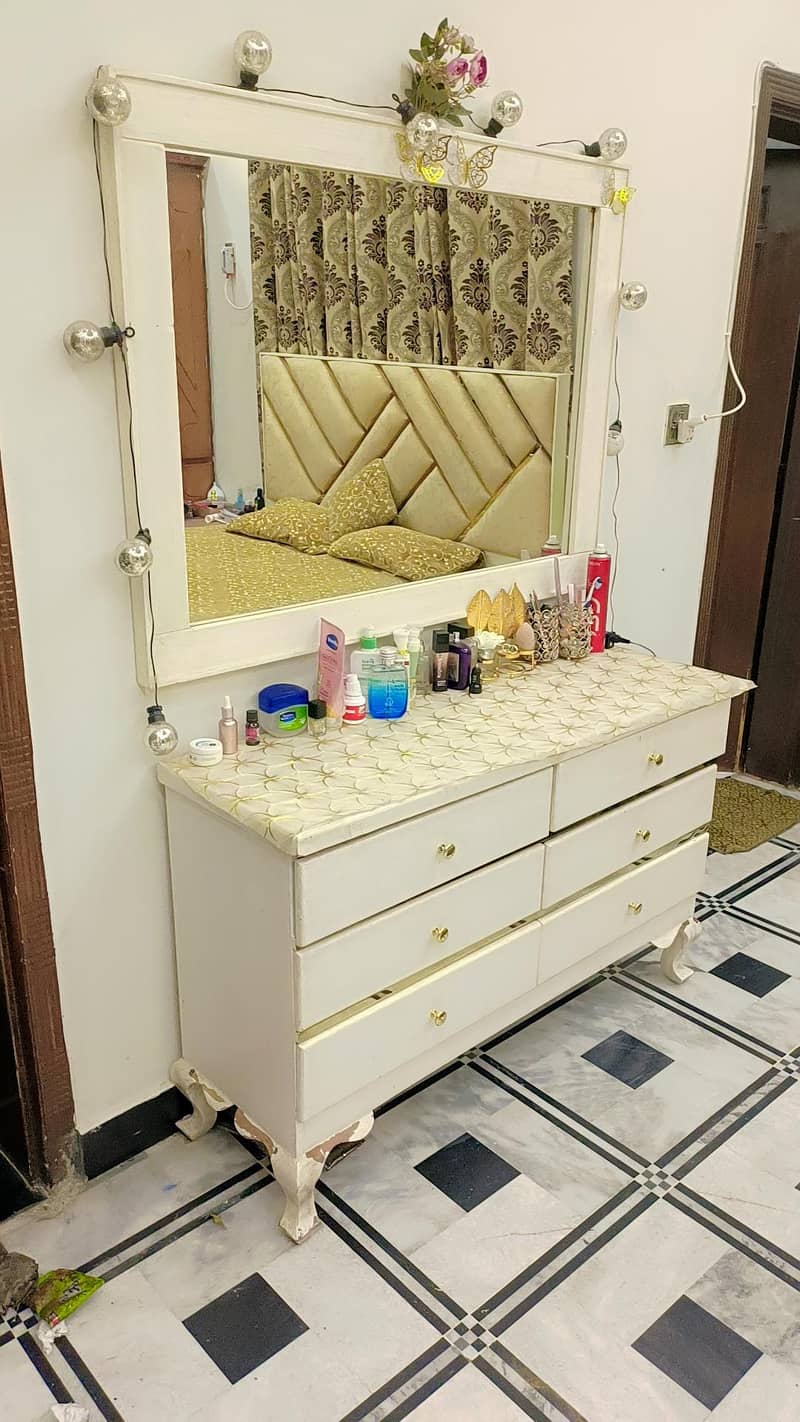 Complete set Double bed side table dressing 1