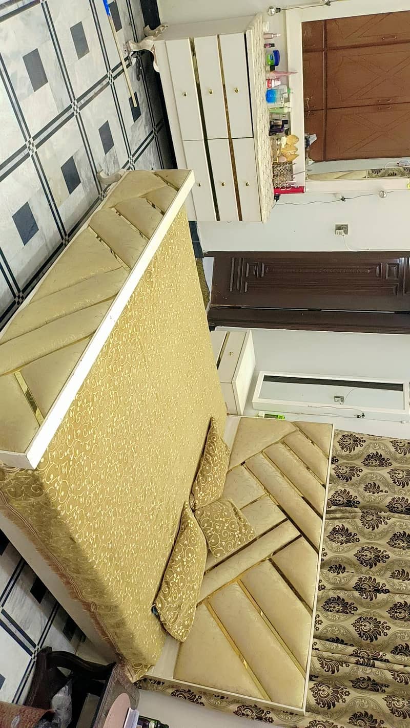Complete set Double bed side table dressing 2