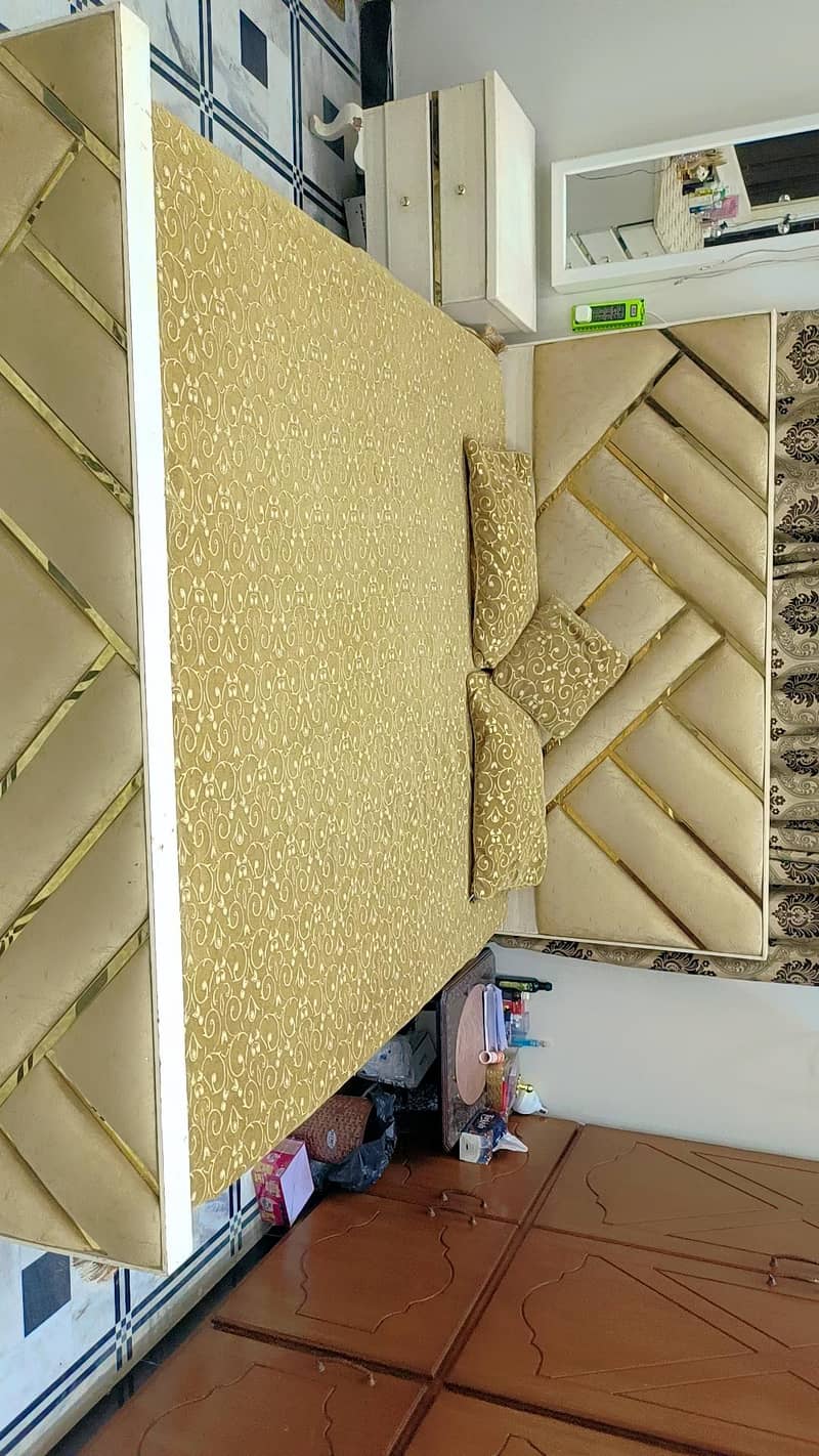 Complete set Double bed side table dressing 4