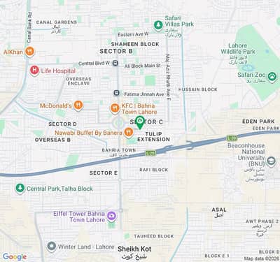 Bahria town tulip block kanal plot for sale