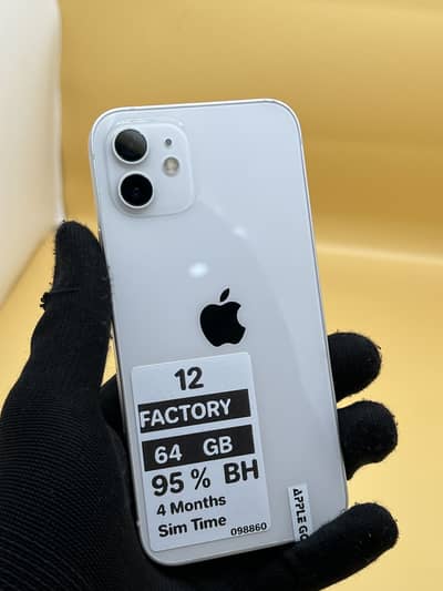 Apple iPhone 12 Factory unlock Non PTA 4 Months Sim Time 95% BH