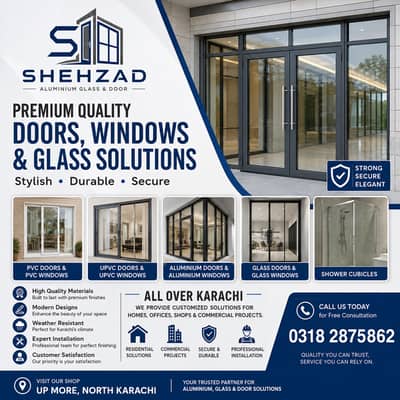 Upvc Door - Aluminium Window - Glass Door - Premium Glass Works