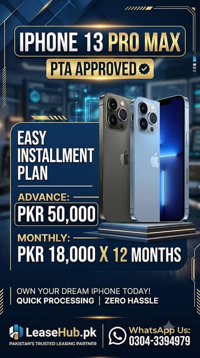 Apple iPhone 13 Pro Max Pta Approved on Easy Installment