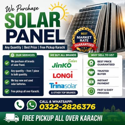 Used Solar Panel Sale & Purchased | Solar Panel , Inverter , Battery