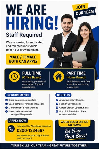 male for female office based home based