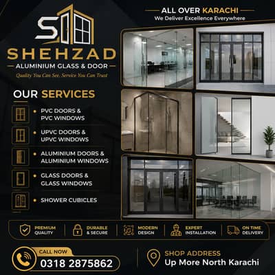 Window Doors - Aluminium Door - Glass Door - Upvc Window - Partition