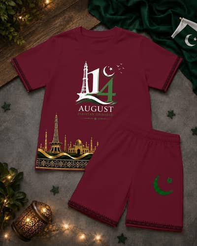 kids t shirts & nikar azadi t shorts bnwaye