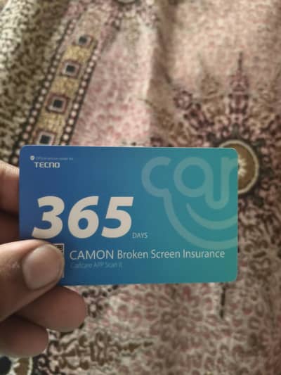 Tecno cemon 50 broken screen insurance card