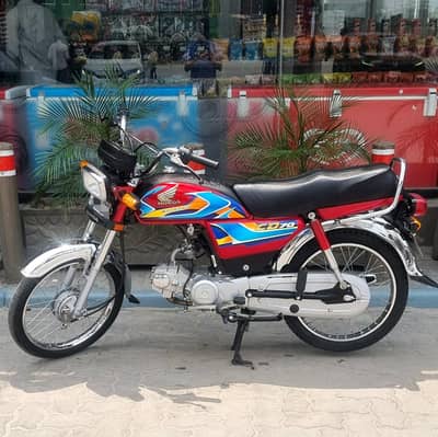 Honda CD 70 Red 2026 sticker | 1st Owner