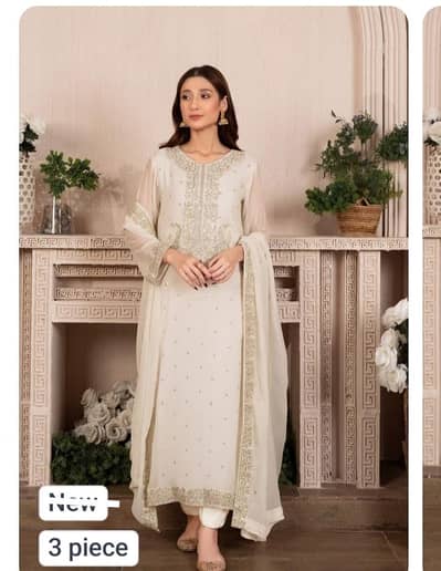 AGHA JAN BRAND , Chiffon three piece suit