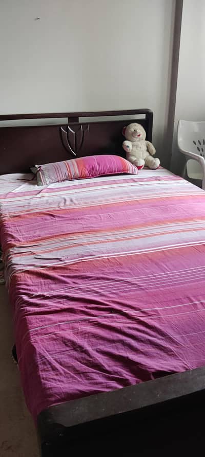 wooden bed