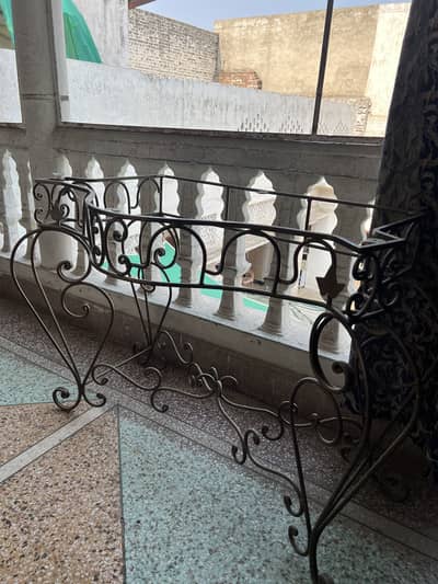 Console with mirror