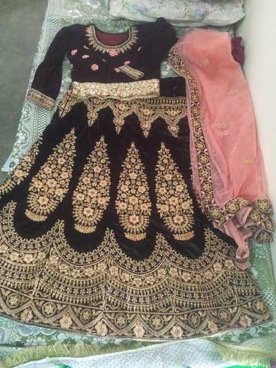 pure Kundan work lengha for sale