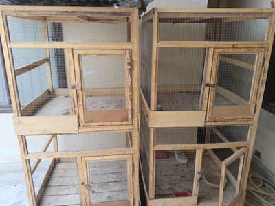 2 strong best cages with good double wood and 16g steel mesh