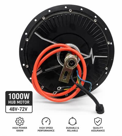 Electric Bike Hub BLDC Rear Wheel 1000W Brushless Spoke Motor