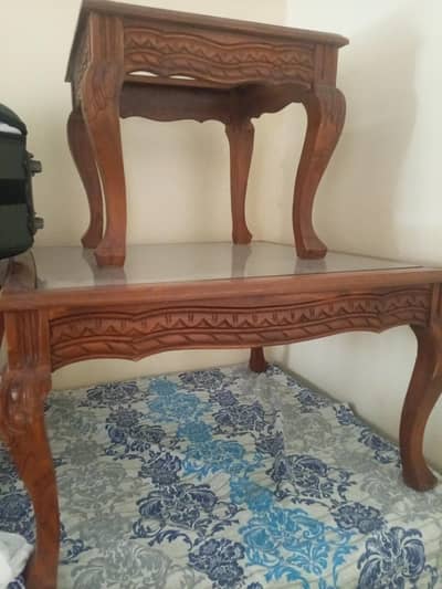 pair of 3 chinoti tables set