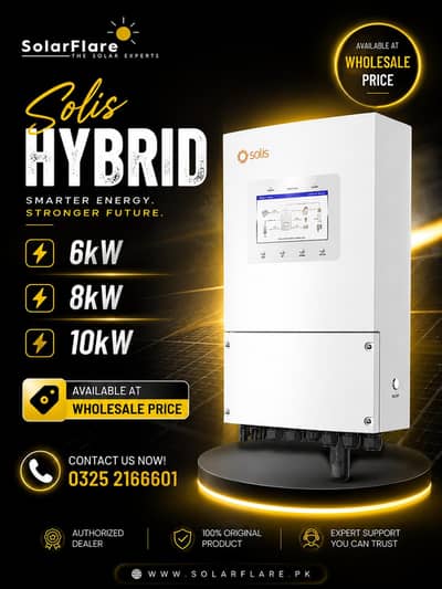 Solis Hybrid Inverter 6kw, 8kw, 10kw Available at wholesale Price