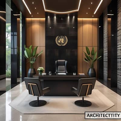 salon renovation, office interior, pvc wall panel,glass paper,ceiling,