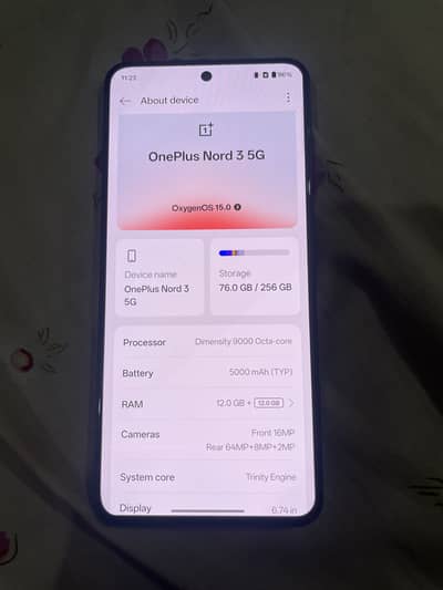 One Plus Ace 2V 12/256 gb variant online pta approved