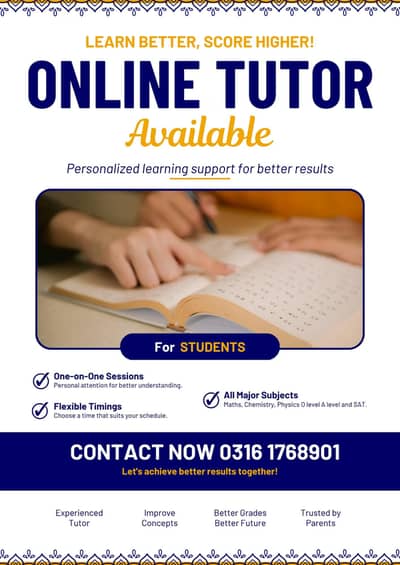 NUST Chemical Engineer | O/A  Level & SAT ChemistryPhysics Mathstutor