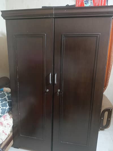 2-Door Wooden Wardrobe / Cupboard