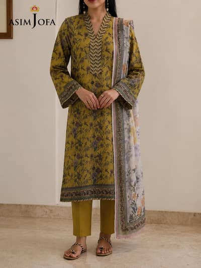 Brand: ASIM JOFA 3 piece unstiched printed lawn dress