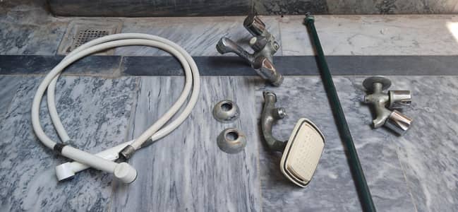 Master Bathroom Muslim Shower System Basin Mixer Water Tap Pump